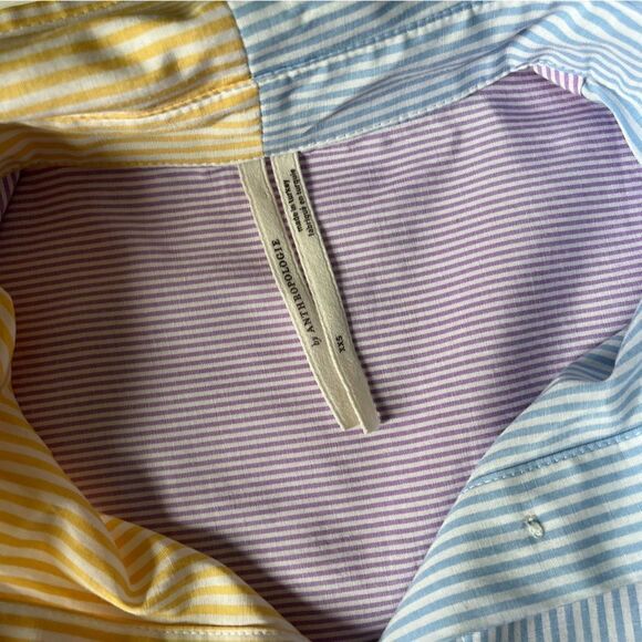 Anthropologie Striped Colourblock Top XXS - Picture 7 of 9